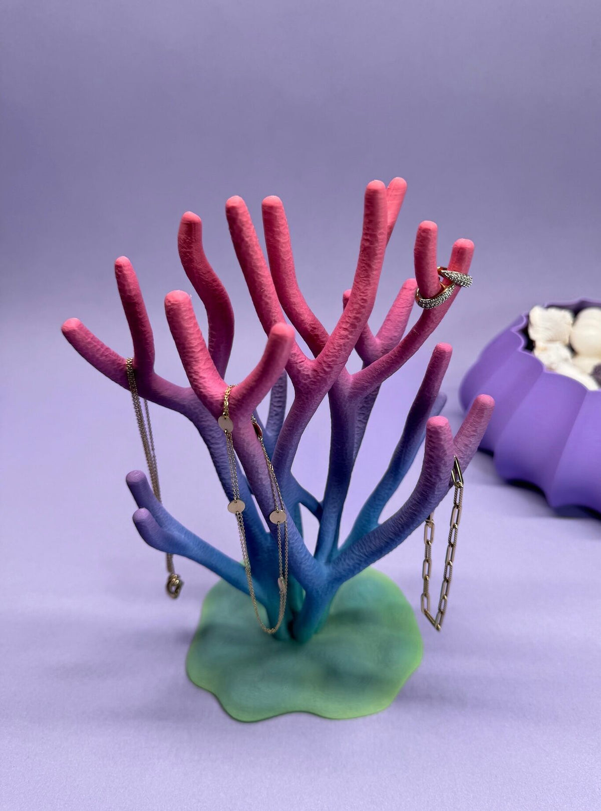 Présentoir à bijoux corail