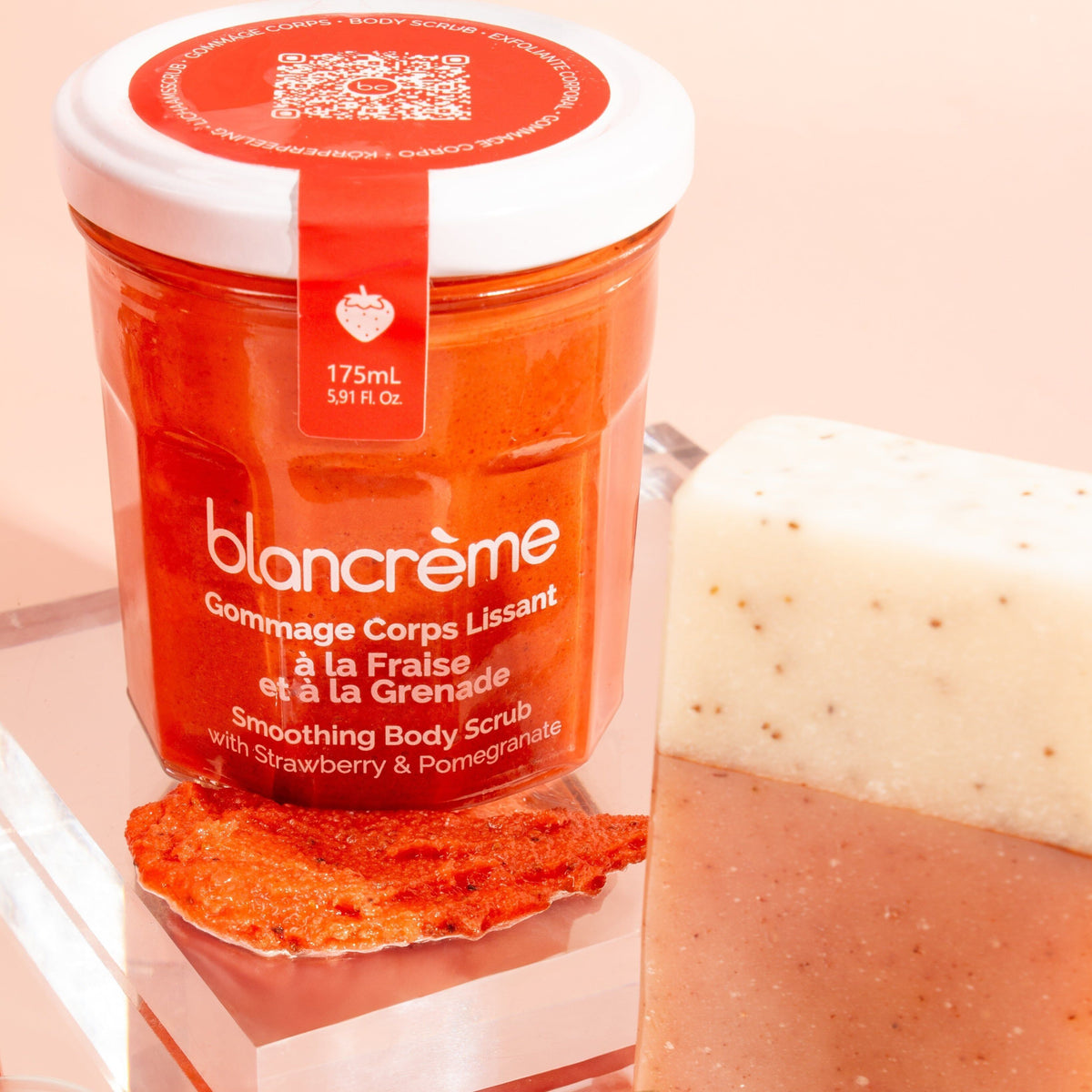 Gommage corps lissant – Fraise & Grenade
