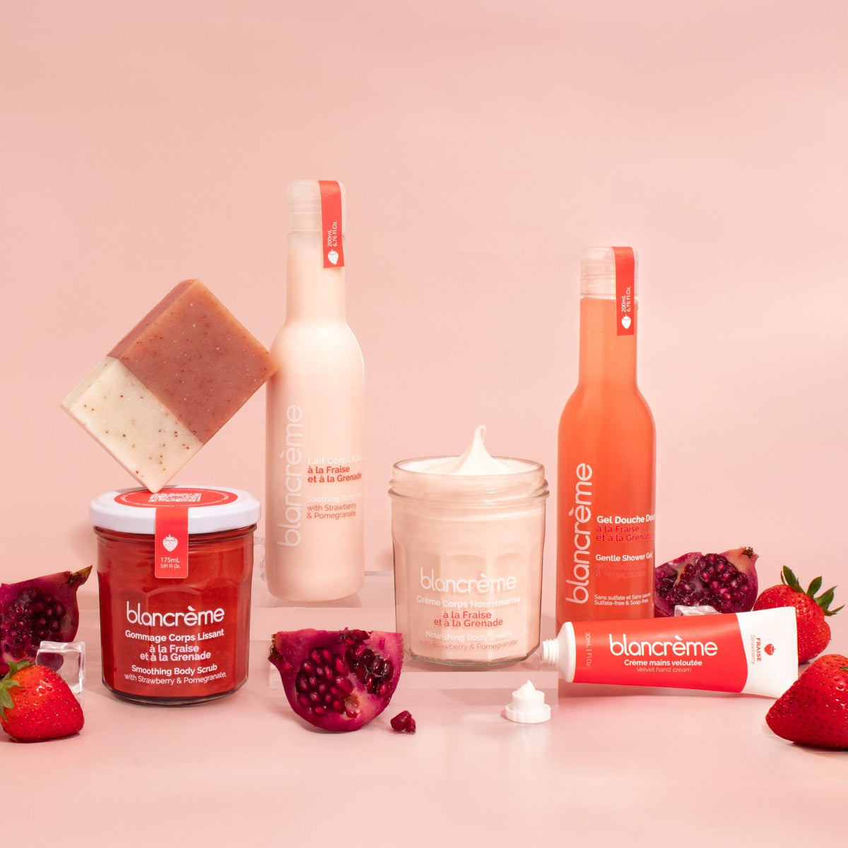 Gommage corps lissant – Fraise & Grenade