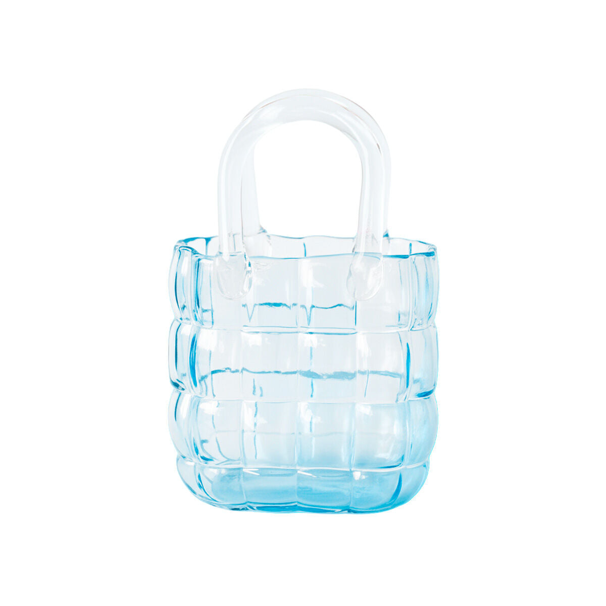 Vase sac à main matelassé bleu — Aulica