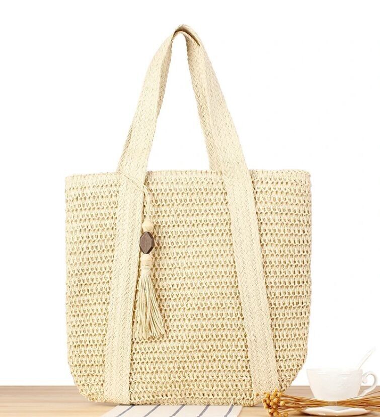 sac de plage cabas en raffia