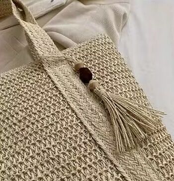 sac de plage cabas en raffia