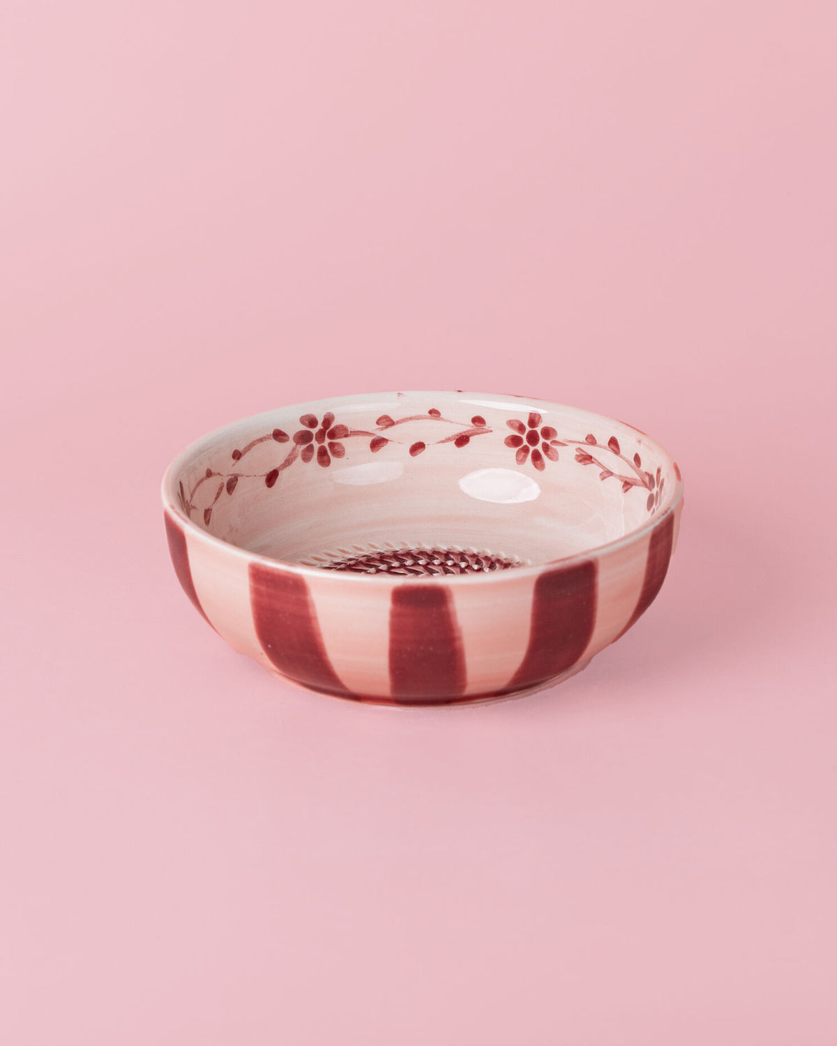 Plat à râper en céramique Sakura rose — Alfar Tierra Cocida