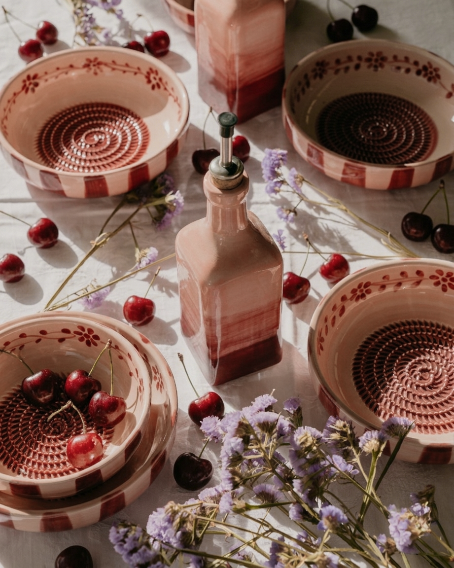 Huilier céramique Rose Sakura
