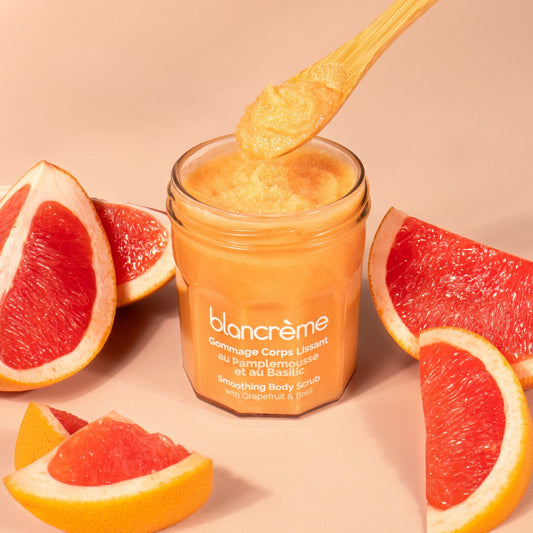 Gommage corps lissant – Pamplemousse & Basilic