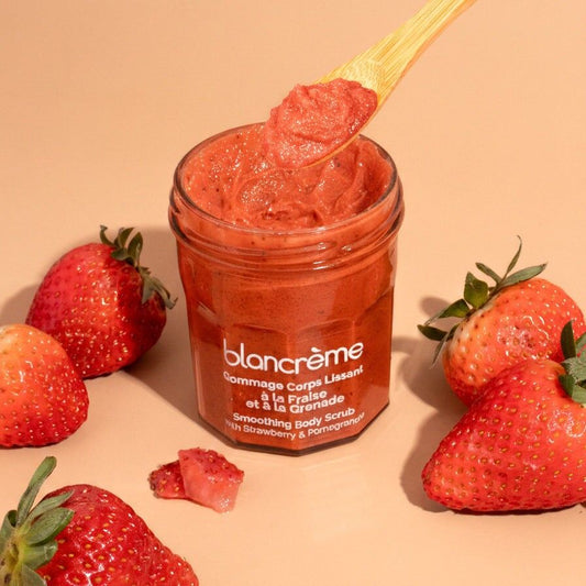 Gommage corps lissant – Fraise & Grenade