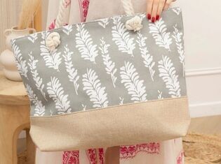 sac de plage feuilles