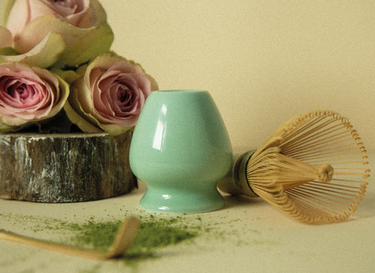 Kit Matcha Vert – fouet, support et spatule