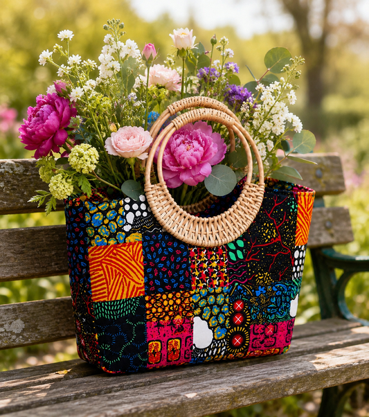 Sac Évasion Safari WIWIE — cabas bohème fait main