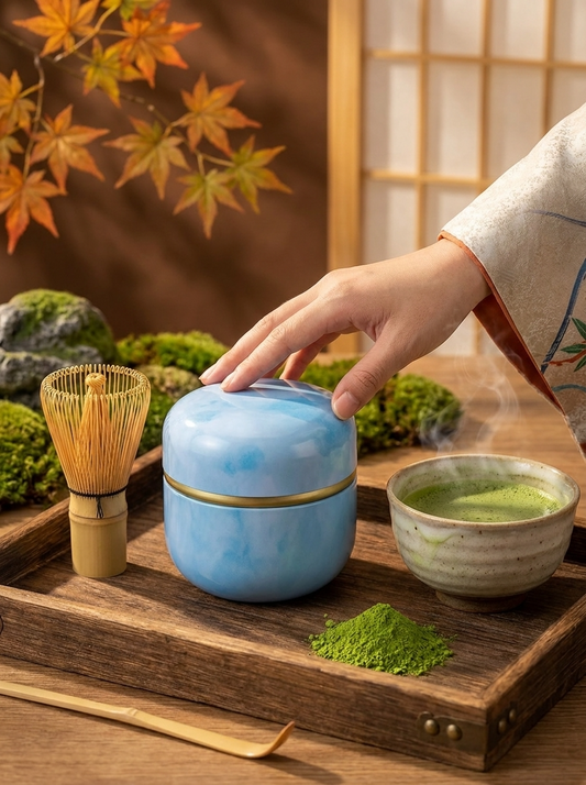 Chazutsu – boîte à thé en métal, design japonais 250 ml